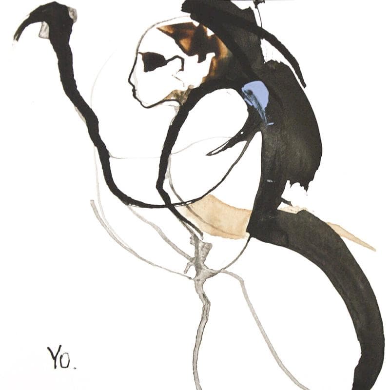 Painting Comme une gazelle by YO | Painting Figurative Nude