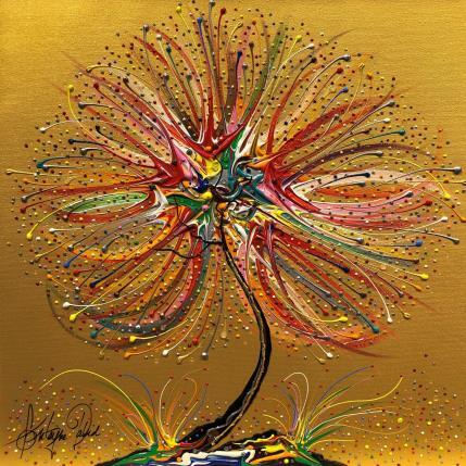 Peinture Les reflets d'or nature par Fonteyne David | Tableau Figuratif Acrylique Paysages