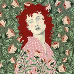 Peinture Romy par Alie Loizel | Tableau Art naïf Acrylique Portraits