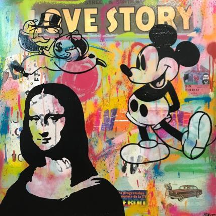 Peinture Love story par Kikayou | Tableau Pop-art Graffiti Icones Pop