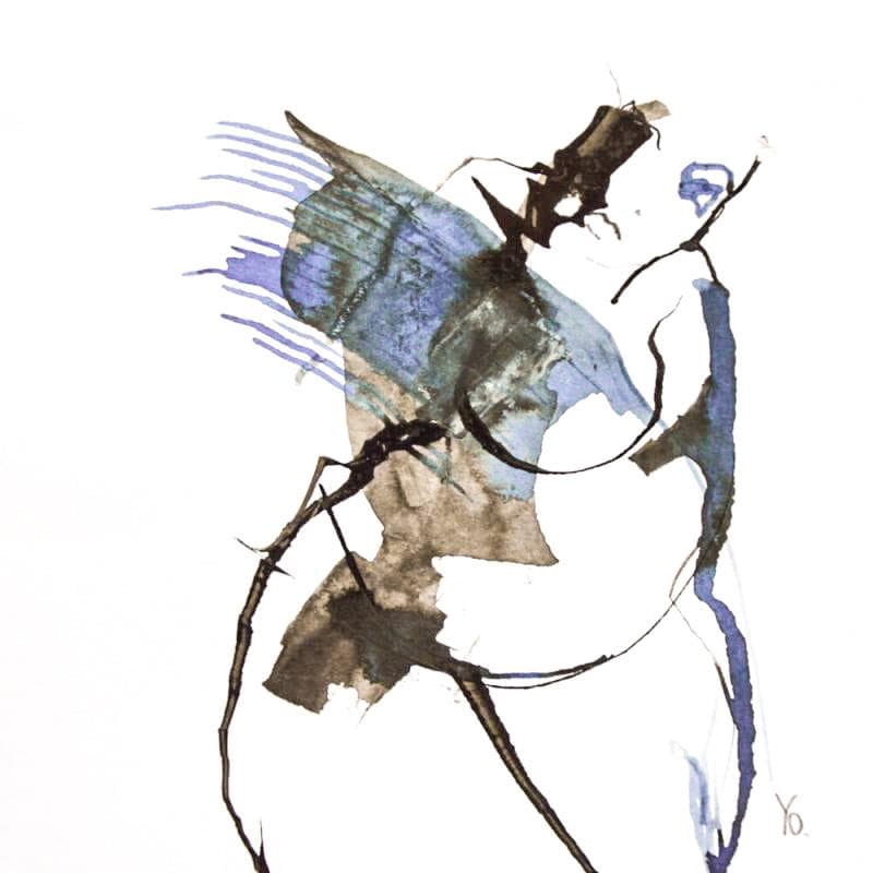 Peinture Te pardonner par YO | Tableau Figuratif Nu