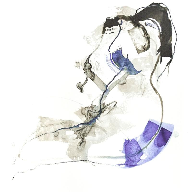 Peinture Penses-y ! par YO | Tableau Figuratif Nu