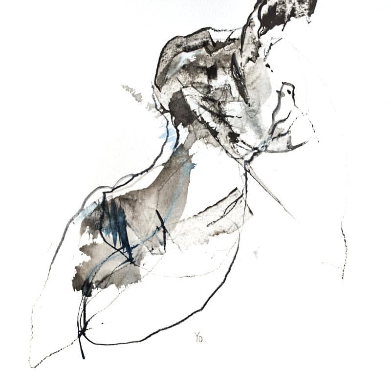 Painting Je t'en veux encore un peu ! by YO | Painting Figurative Nude