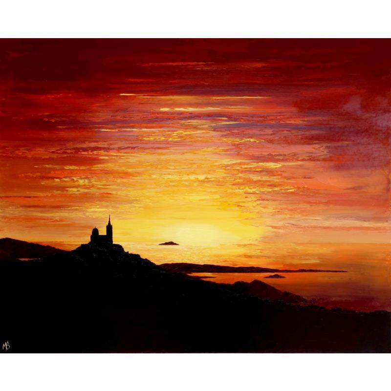 Painting La bonne Mère by Blandin Magali | Painting Figurative Landscapes Minimalist Oil