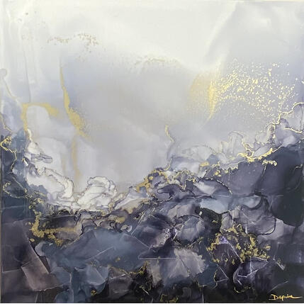 Gemälde 1075 Poésie minérale von Depaire Silvia | Gemälde Abstrakt Acryl Landschaften