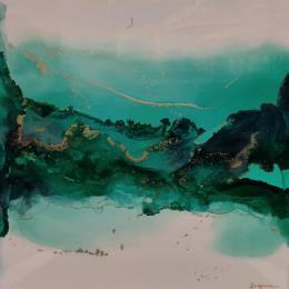 Peinture 985 Poésie Végétale par Depaire Silvia | Tableau Abstrait Acrylique Paysages