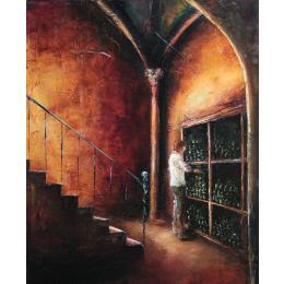 Peinture Bonne dégustation par Vinnie | Tableau Figuratif Huile scènes de vie