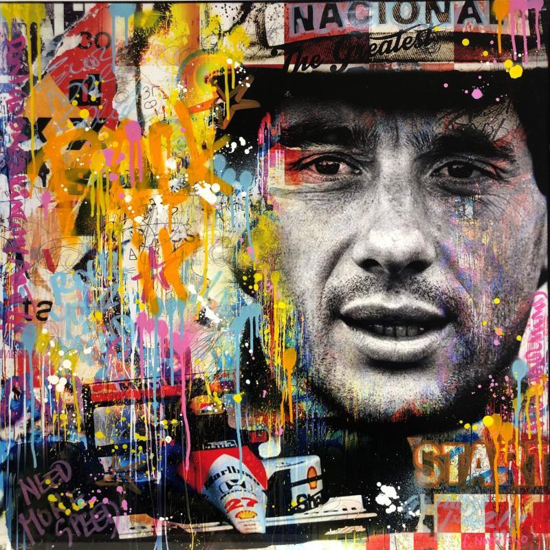 Painting Rock it Ayrton by Novarino Fabien | Painting Pop-art Portrait Pop icons
