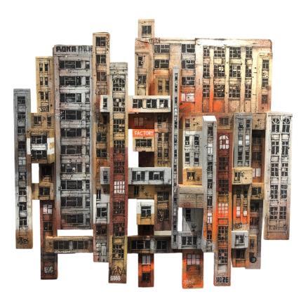 Peinture Factory par Graffmatt | Tableau Street Art Acrylique Urbain