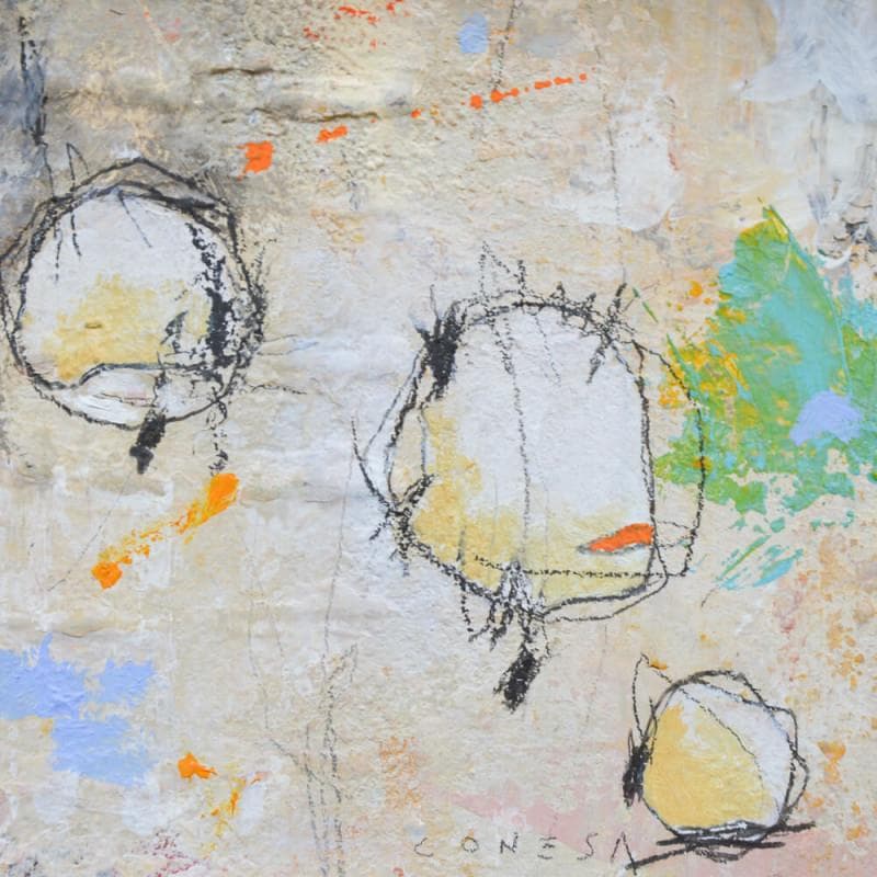 Gemälde Esferas von Jiménez Conesa Francisco | Gemälde Abstrakt Minimalistisch Acryl