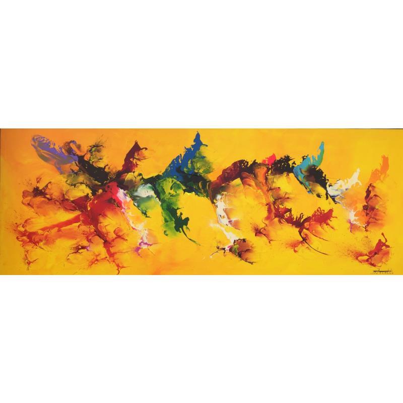 Painting Un été 22 by Zdzieblo Thierry | Painting Abstract Minimalist Acrylic