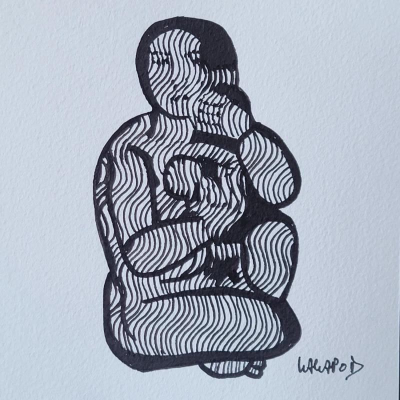 Painting Léger noir by Wawapod | Painting Pop-art Pop icons Minimalist Acrylic Posca