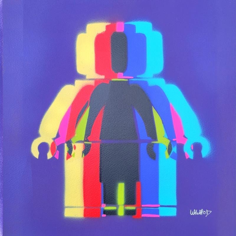 Peinture Multi Lego Violet  par Wawapod | Tableau Pop-art Icones Pop Acrylique Posca