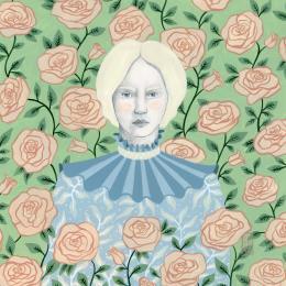 Peinture Alice par Alie Loizel | Tableau Art naïf Acrylique Portraits