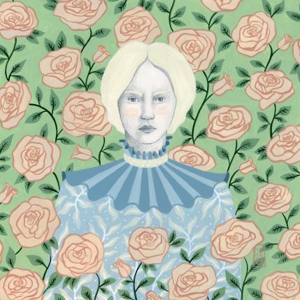 Peinture Alice par Alie Loizel | Tableau Art naïf Acrylique Portraits