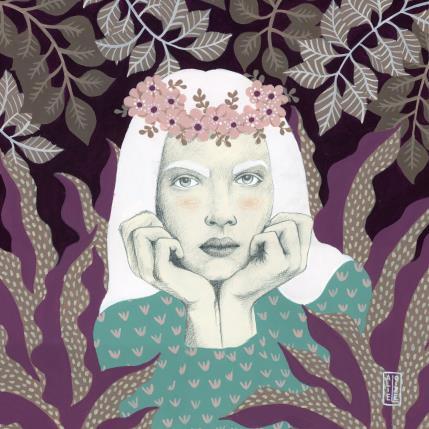 Peinture Anouche par Alie Loizel | Tableau Art naïf Acrylique Portraits