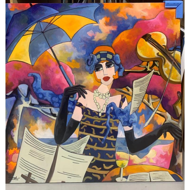 Painting Contre vents et marées by Fauve | Painting Figurative Life style Acrylic