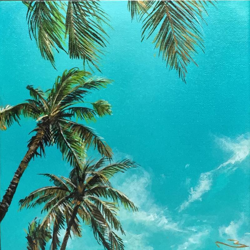 Painting Mets la wax by Nahon Bruno | Painting Figurative Landscapes Acrylic