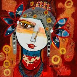 Peinture Amour passé par Ketfa Laure | Tableau Art Singulier Acrylique Portraits