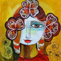 Pintura Le petit miracle por Ketfa Laure | Pintura Arte bruto Acrílico Retrato