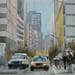 Painting New York by Khodakivskyi Vasily | Painting Figurative Urban Watercolor