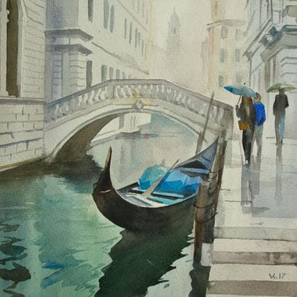 Peinture Venice 8 par Khodakivskyi Vasily | Tableau Figuratif Aquarelle Urbain