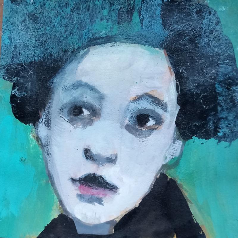 Peinture Voyager seule par VAG | Tableau Figuratif Acrylique