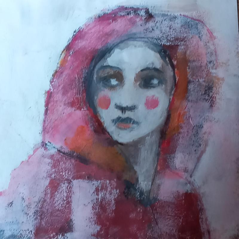 Pintura conte d 'hiver por VAG | Pintura Figurativo Retrato Acrílico