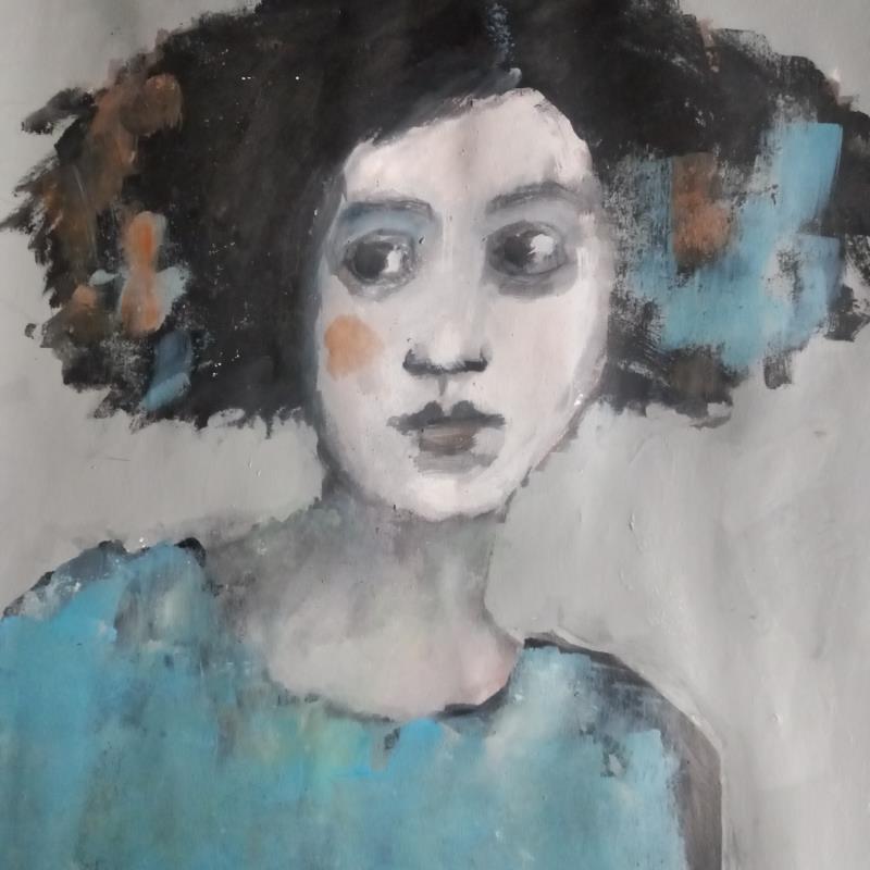 Painting matin gris by VAG | Painting Figurative Acrylic