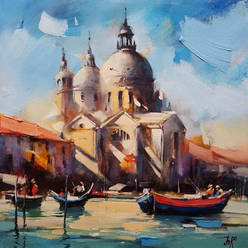 Gemälde Chiesa di Santa Maria della Salute von Joro | Gemälde Figurativ Urban Öl