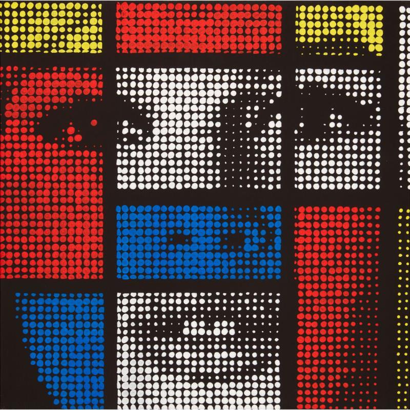 Painting Bardot Mondrian  by Wawapod | Painting Pop-art Portrait Pop icons Minimalist Acrylic Posca