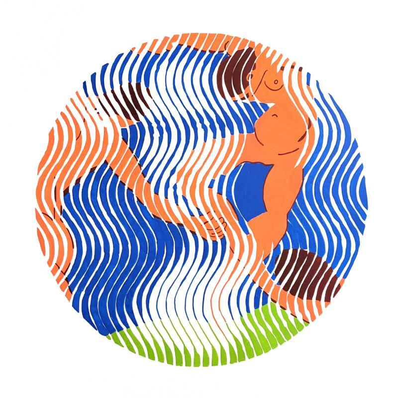 Peinture La danse de la joconde  par Wawapod | Tableau Pop-art Portraits Icones Pop Acrylique Posca