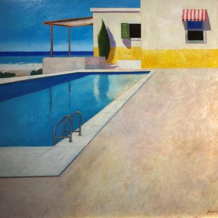 Gemälde Le sud von Foucras François | Gemälde Figurativ Acryl Alltagsszenen, Architektur, Landschaften