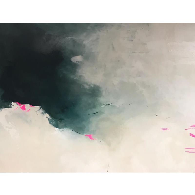 Painting La poésie des brumes by Dumontier Nathalie | Painting Abstract Minimalist Oil