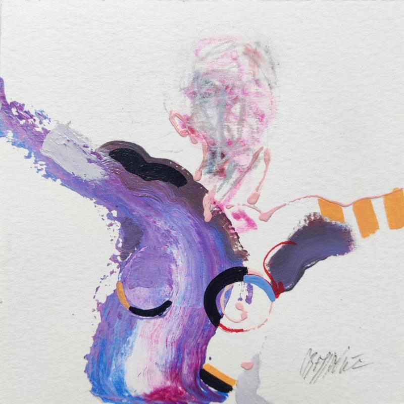 Peinture Viens dans mes bras par Cressanne | Tableau Art Singulier Nu Acrylique