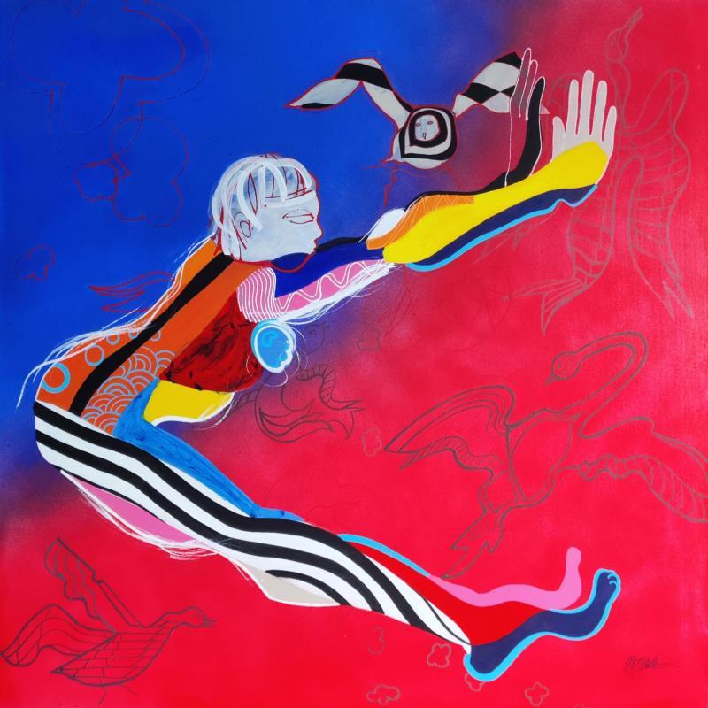 Peinture L'Élan par Cressanne | Tableau Figuratif Nu Acrylique