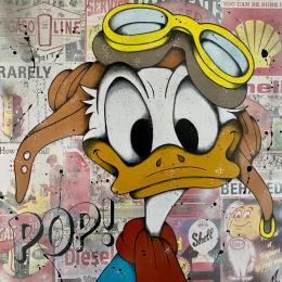 Peinture Donald pilote par Marie G.  | Tableau Pop-art Acrylique Icones Pop