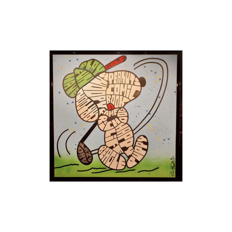 Peinture Snoopy Golf par Cmon | Tableau