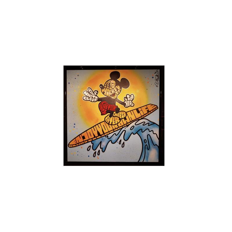 Peinture Mickey Surfing par Cmon | Tableau