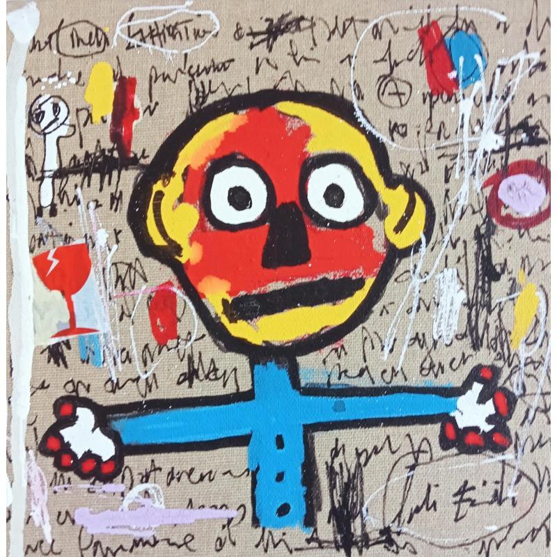 Gemälde Drink von Zaïdi Larbi | Gemälde Acryl Posca Pastell