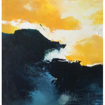 Peinture Tout est si calme par Dumontier Nathalie | Tableau Abstrait Huile minimaliste