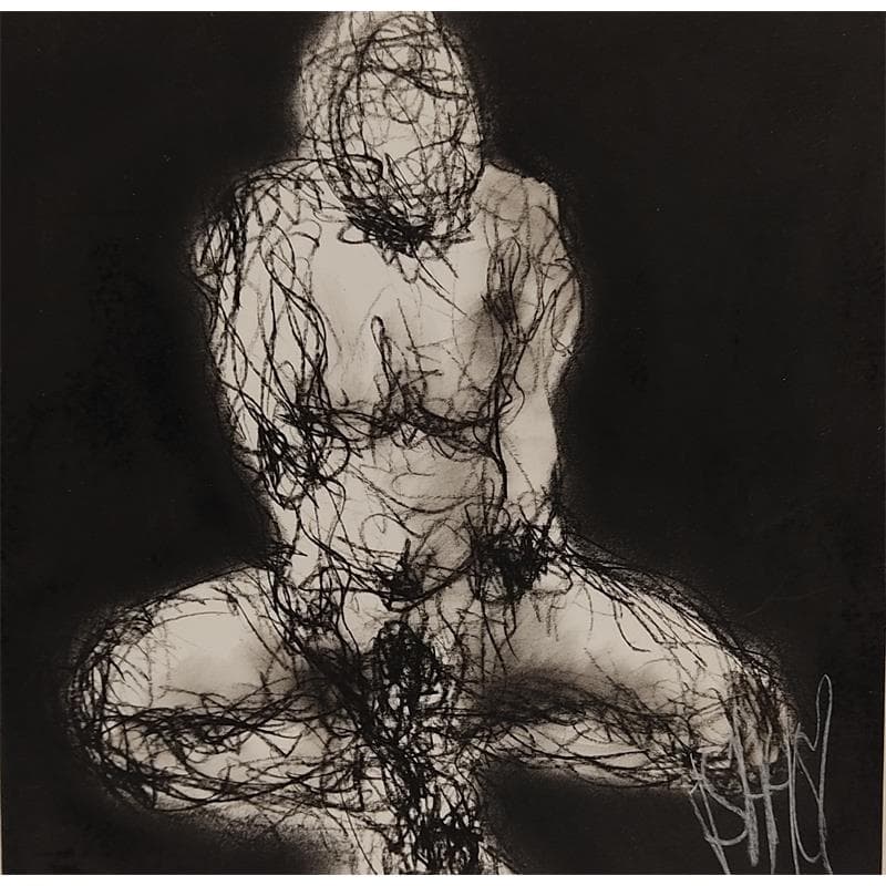 Painting Amélie by Sahuc François | Painting Figurative Nude Acrylic