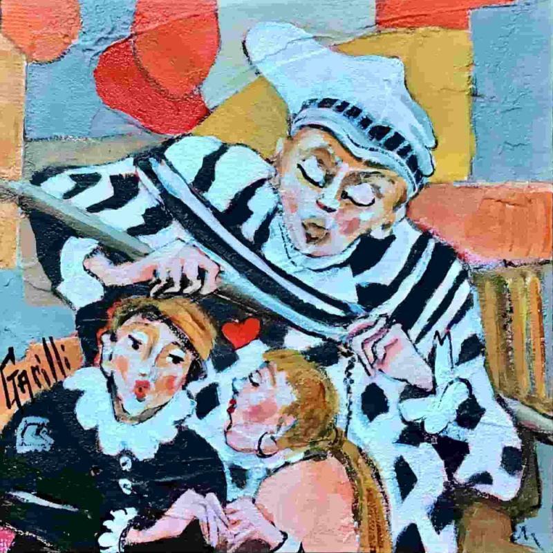 Painting Marionnettes d’amour by Garilli Nicole | Painting Figurative Life style