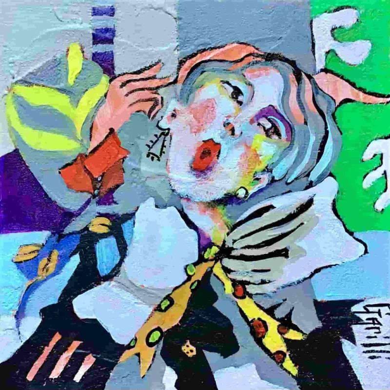 Painting La robe papillon  by Garilli Nicole | Painting Figurative Life style