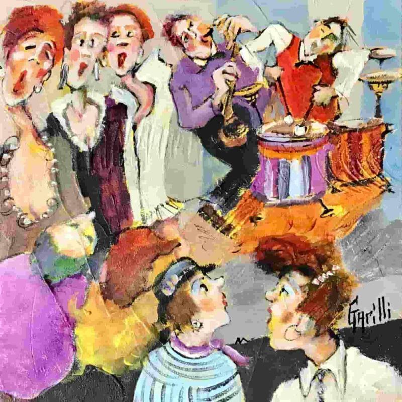 Painting La nuit des Césars  by Garilli Nicole | Painting Figurative Life style