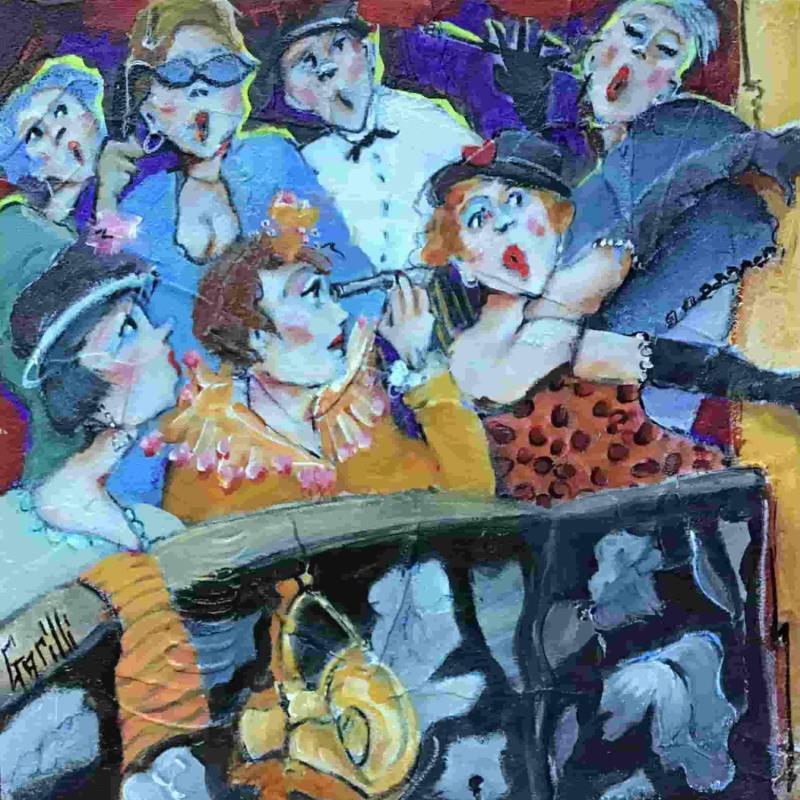 Painting Au théâtre ce soir by Garilli Nicole | Painting Figurative Life style