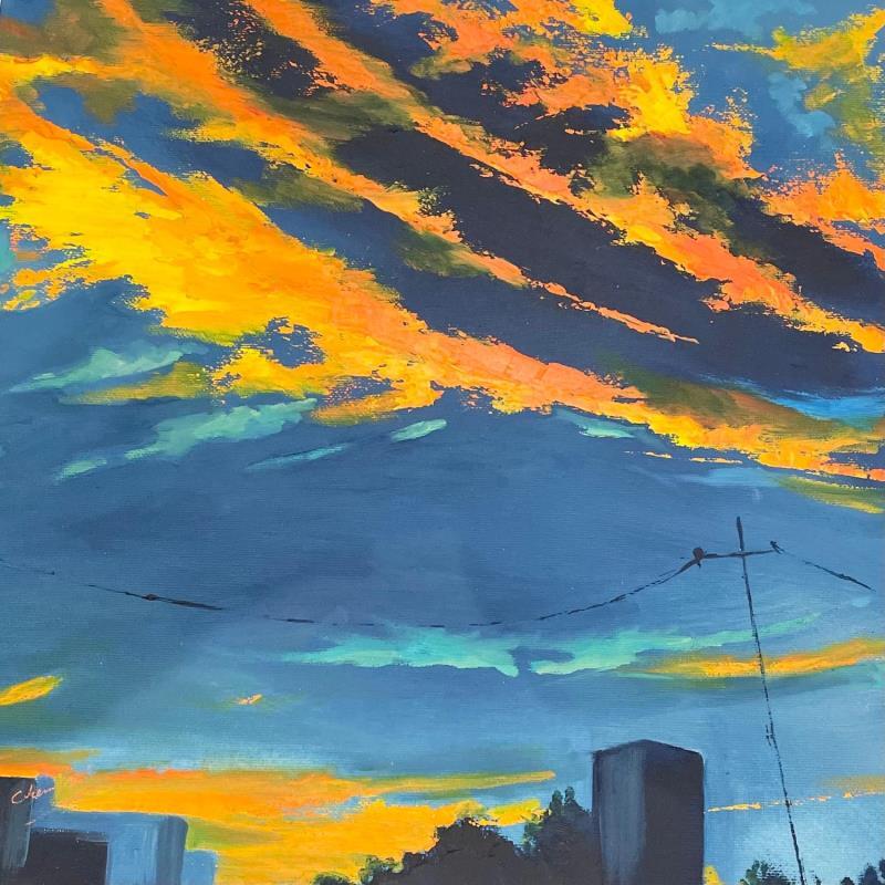 Painting Sunset november by Chen Xi | Painting Figurative Oil