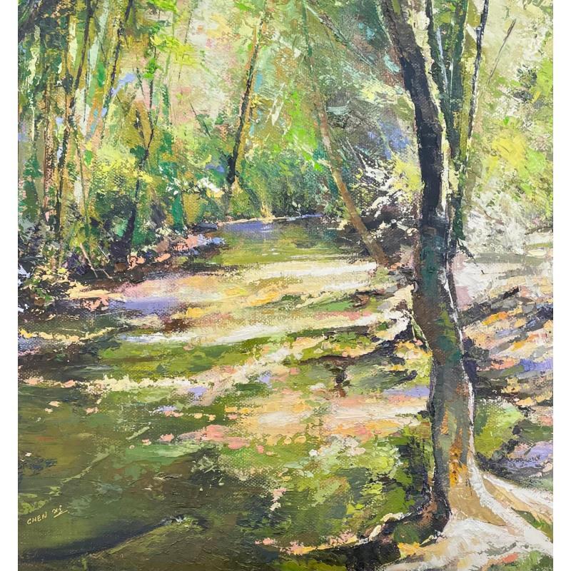 Pintura In my beautiful garden por Chen Xi | Pintura Figurativo Aceite