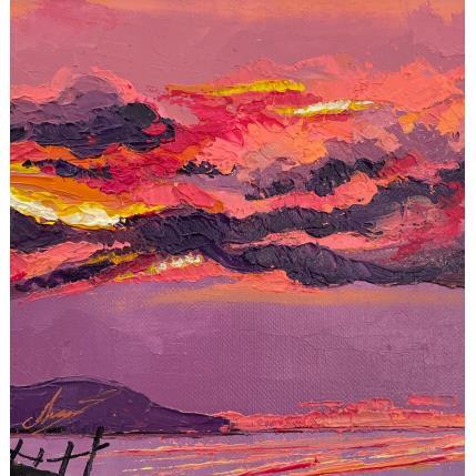 Painting Sunset by the sea 2 by Chen Xi | Painting Figurative Oil Landscapes