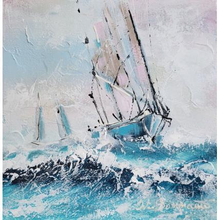 Painting Belle éclaircie by Ortis-Bommarito Nicole | Painting Figurative Acrylic Marine